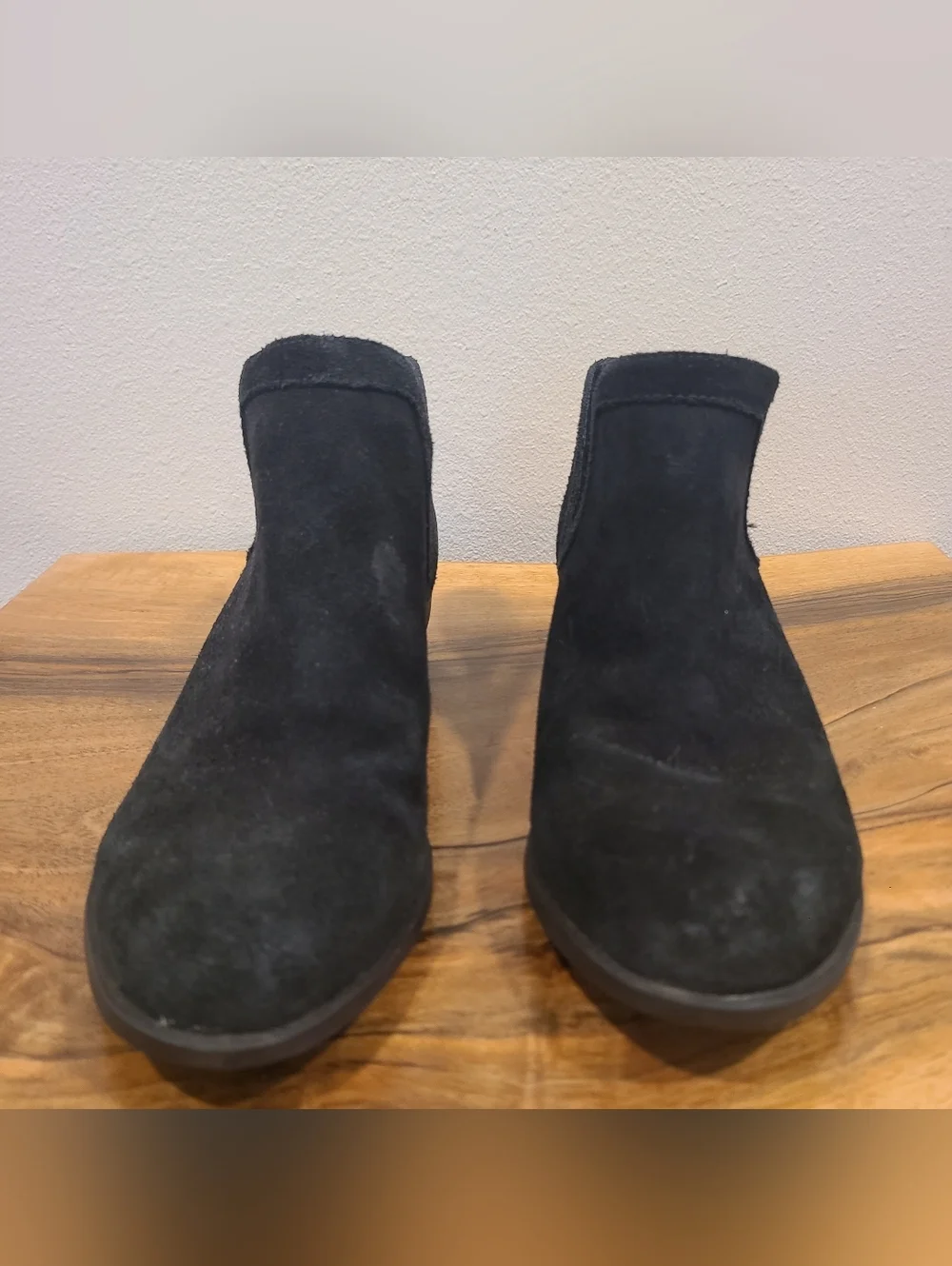 Sorel Lolla Black Suede Cut Out Bootie